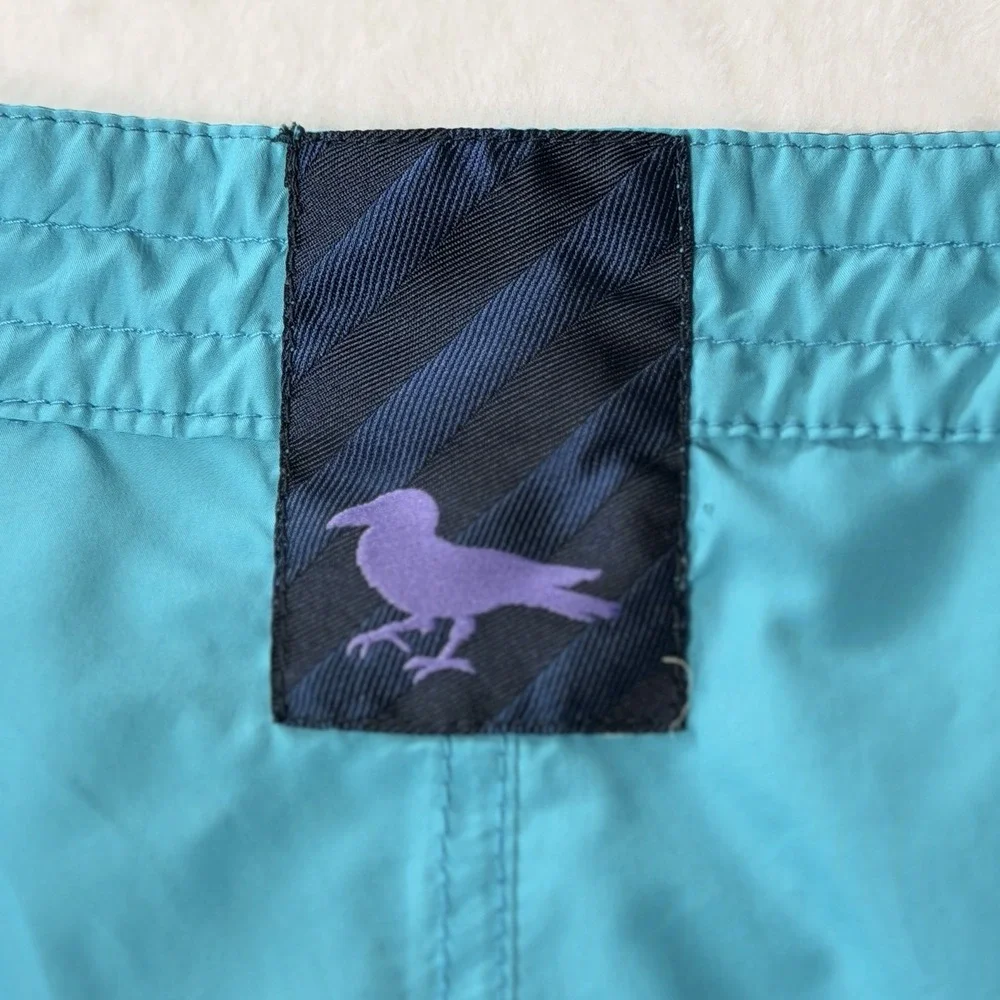 Modern‎ Amusement Board Shorts Mens 36 Plaid Pink Blue 6.5 Inseam Surf Swim